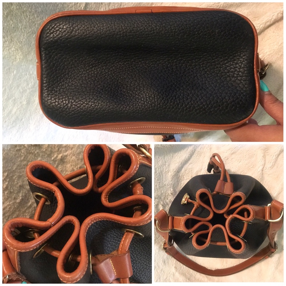 ❌👑✅PRICE FIRM✅Vintage Genuine Leather Dooney & Bourke Bucket Drawstring Bag - Picture 4 of 11